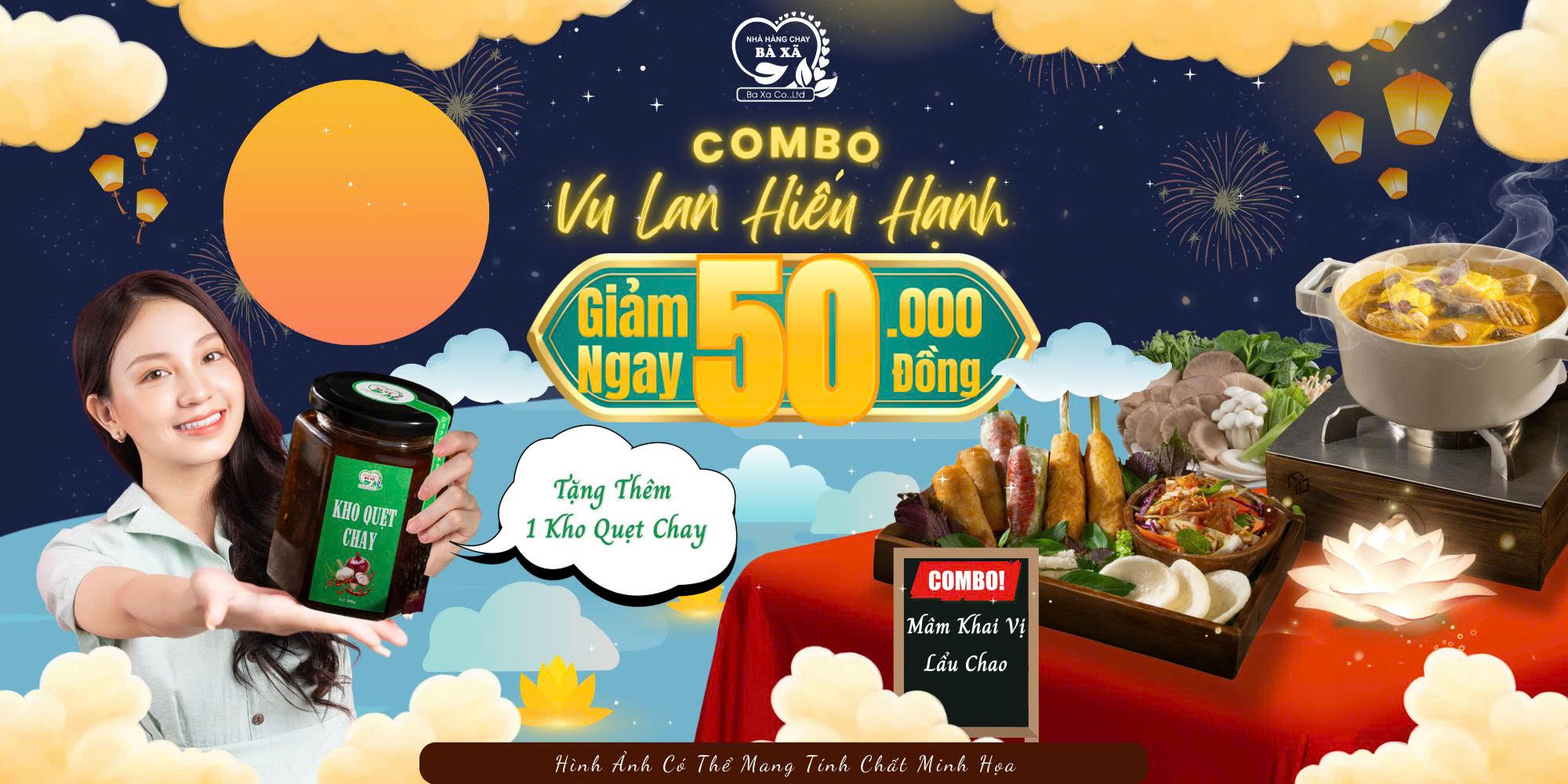 COMBO VU LAN HIẾU HẠNH - GIẢM NGAY 50K & TẶNG KHO QUẸT CHAY